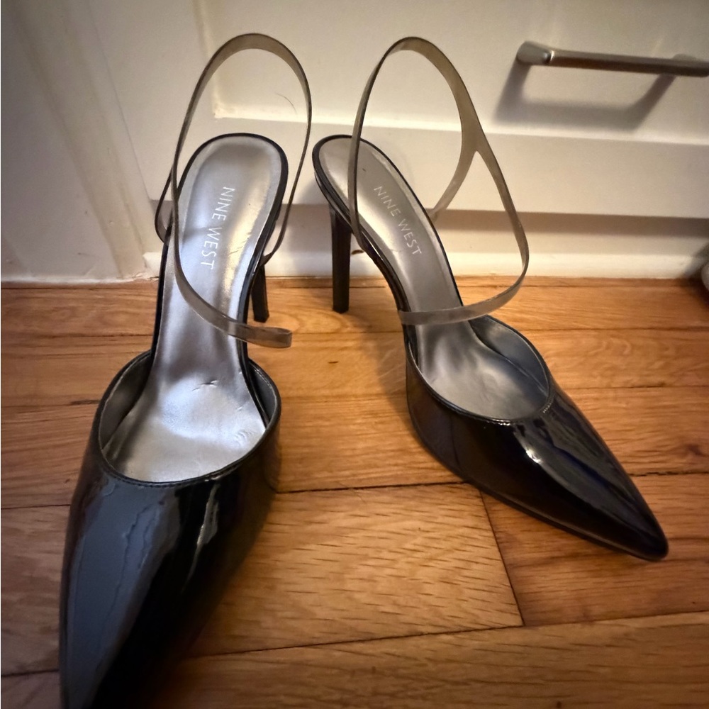 Nine West Glossy Black Heels
